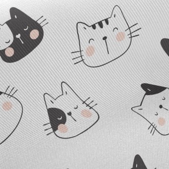 Funny Cat Head Twill