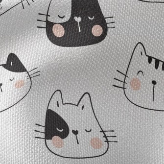 Funny Cat Head Waterproof Canvas
