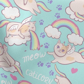 Rainbow And Unicorn Cat Stretch Ponte
