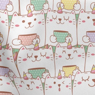 Cat Holding Coffee Stretch Ponte