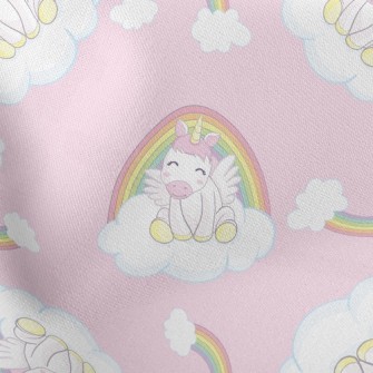 Unicorn On Rainbow Cloud Stretch Ponte