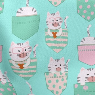 Pocket Gray Kitten Stretch Ponte