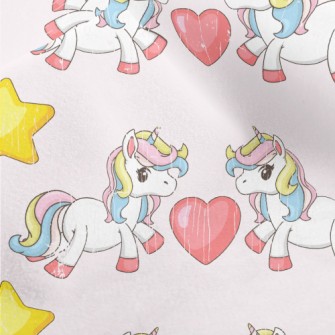 Unicorns And Hearts Micro Fleece