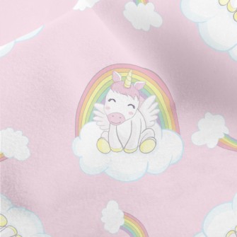 Unicorn On Rainbow Cloud Micro Fleece