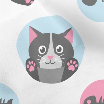 Cat And Fish Bones Micro Fleece