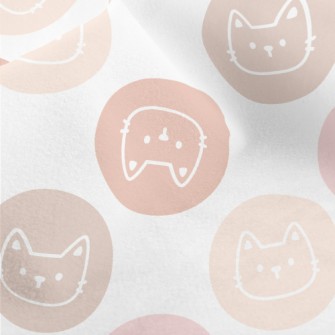 Cute Cat Badge Micro Fleece