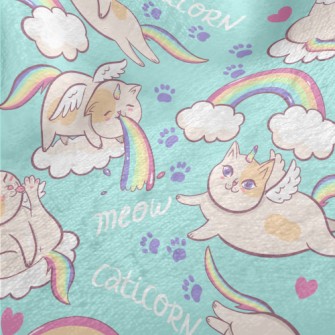 Rainbow And Unicorn Cat Minky