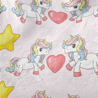 Unicorns And Hearts Minky