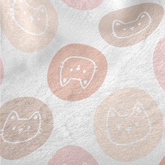 Cute Cat Badge Minky