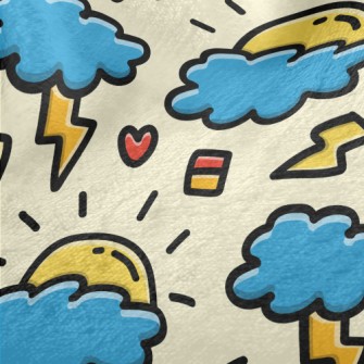 Thundery Rainy Day Minky