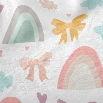 Colorful Clouds Rainbow Minky