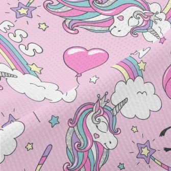 Flamingos And Fashion Unicorns Piqué
