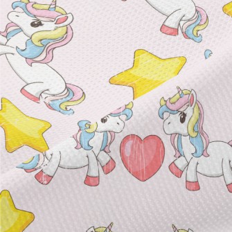 Unicorns And Hearts Piqué