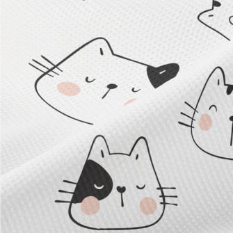 Funny Cat Head Piqué