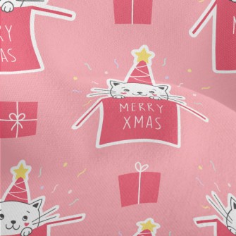 Cat In Gift Box Lightweight Performance Linen