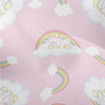 Unicorn On Rainbow Cloud Lightweight Performance Linen
