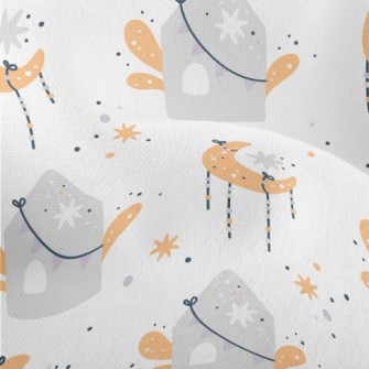 Stars, Moon And House Lightweight Performance Linen