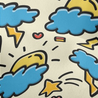 Thundery Rainy Day Lightweight Performance Linen