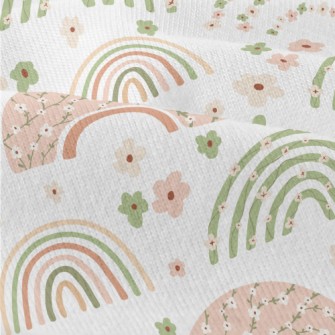 Rainbow Made Of Pastel Flowers Modern Jersey