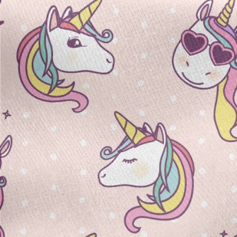 Humorous Unicorn Jersey Backed Fleece