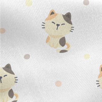 Cute Cat Jersey Backed Fleece