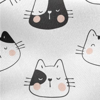 Funny Cat Head Jersey Backed Fleece