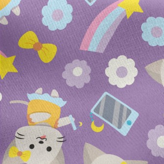 Tech Girl Cat Jersey Backed Fleece