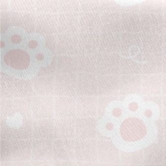 Cute Cat Paw Jersey Backed Fleece