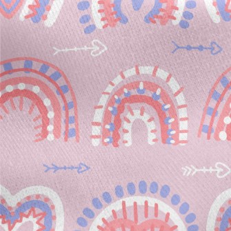 Lover Romantic Rainbow Jersey Backed Fleece