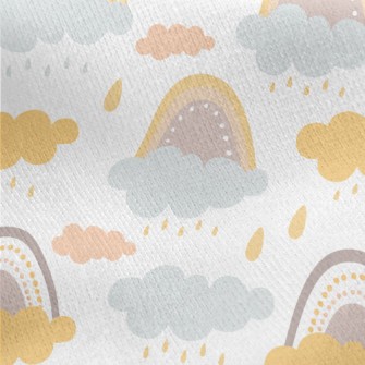 Rainbow Rain Jersey Backed Fleece