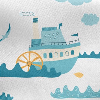 Happy Ship Jersey Backed Fleece