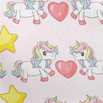 Unicorns And Hearts Pongee