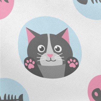 Cat And Fish Bones Pongee