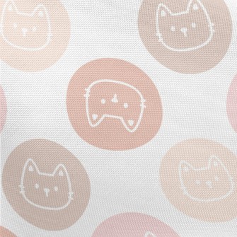 Cute Cat Badge Pongee