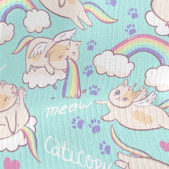 Rainbow And Unicorn Cat Stretch Jersey