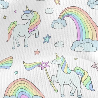 Rainbow Wand And Unicorn Stretch Jersey