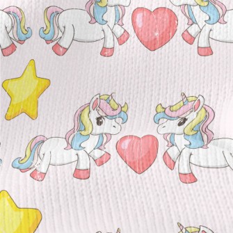 Unicorns And Hearts Stretch Jersey