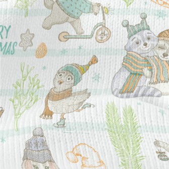 Winter Rabbit Raccoon Fox Stretch Jersey