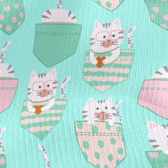 Pocket Gray Kitten Stretch Jersey