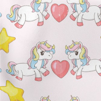 Unicorns And Hearts Lightweight Cotton Poplin
