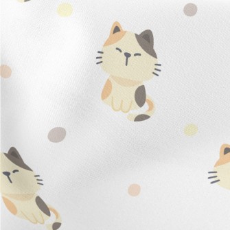 Cute Cat Lightweight Cotton Poplin