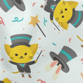 Magician Cat Lightweight Cotton Poplin