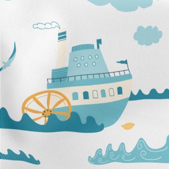 Happy Ship Lightweight Cotton Poplin