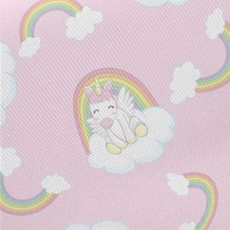 Unicorn On Rainbow Cloud Midweight Cotton Poplin