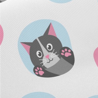 Cat And Fish Bones Midweight Cotton Poplin