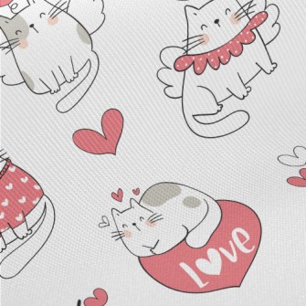 Full Of Love For Cats Midweight Cotton Poplin