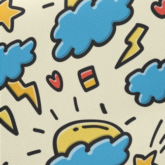 Thundery Rainy Day Midweight Cotton Poplin