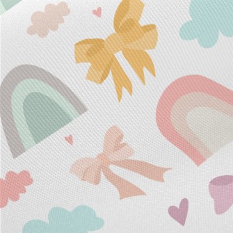 Colorful Clouds Rainbow Midweight Cotton Poplin