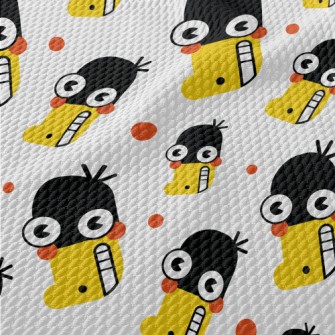 Funny Little Black Duck Birdseye Piqué