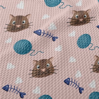 Kitten Fish Bone Yarn Birdseye Piqué